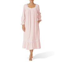 Embroidered Cotton Flannel Ballet Nightgown