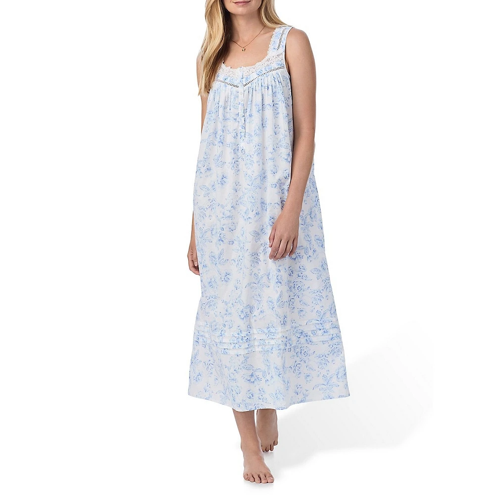 Sleeveless Cotton Lawn Ballet Nightgown