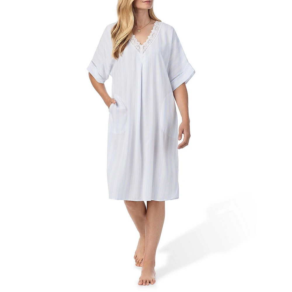 Short-Sleeve Ecovero Rayon Caftan