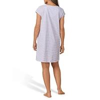 Cap-Sleeve Print Nightshirt