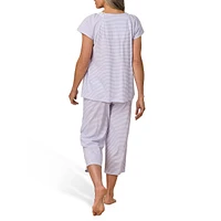 2-Piece Print Capri-Pant Pyjama Set