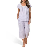 2-Piece Print Capri-Pant Pyjama Set