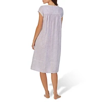 Floral-Print Cap-Sleeve Nightgown