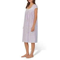 Floral-Print Cap-Sleeve Nightgown