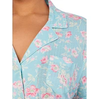 Plus Ensemble pyjama tricoté 2 pièces avec chemise à manches courtes et pantalon court