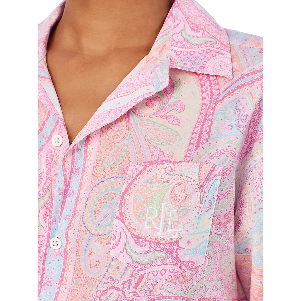 Roll-Tab Sleeve His Shirt Sleepshirt