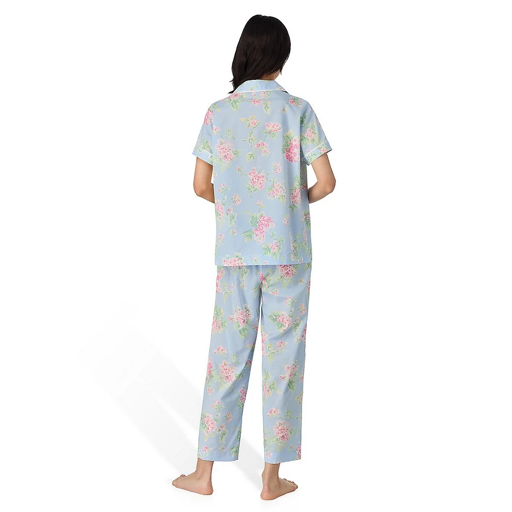 2-Piece Lawn Cropped Pyjama Set