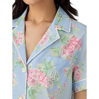 2-Piece Lawn Cropped Pyjama Set