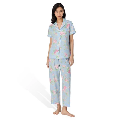 2-Piece Lawn Cropped Pyjama Set