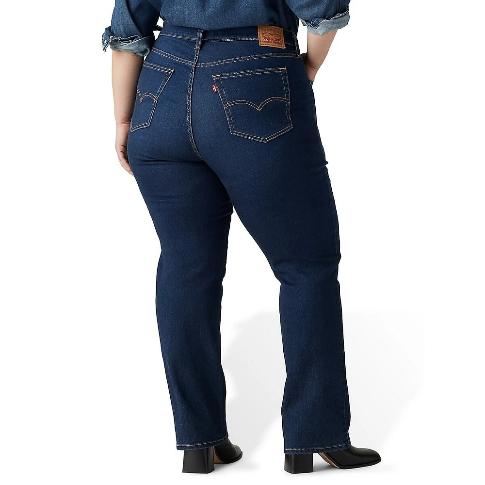 Plus 724 High-Rise Slim-Straight Jeans - Chelsea Carbon Glow