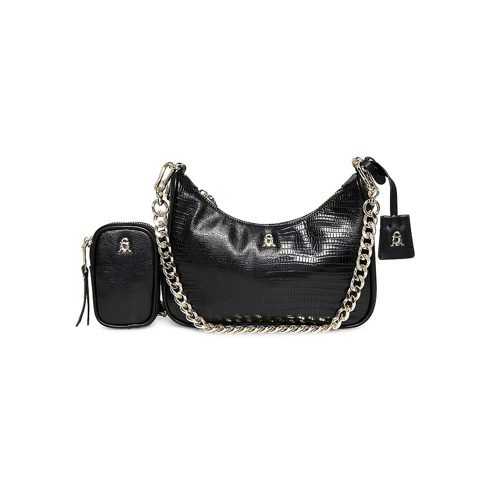 Bvital-E Embossed Crossbody Bag