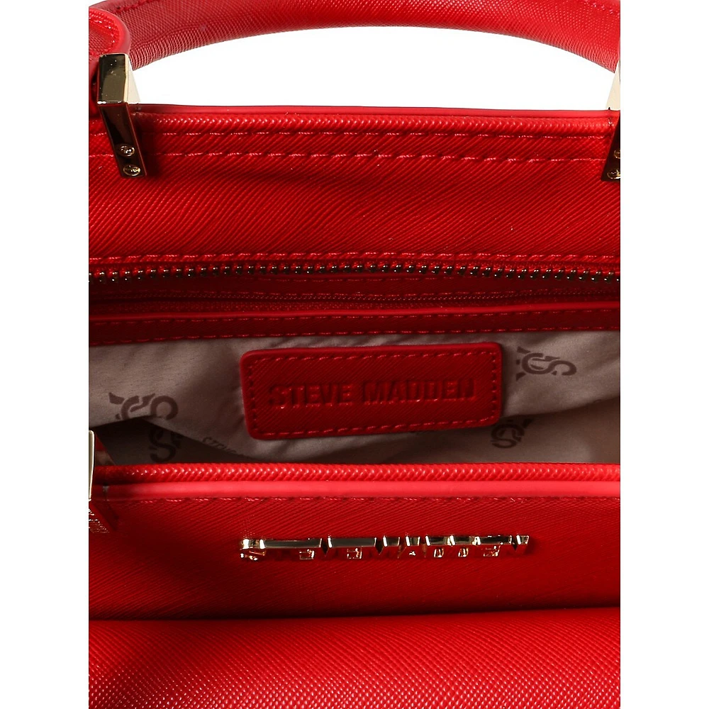 Sac à main motif hachuré de style fourre-tout