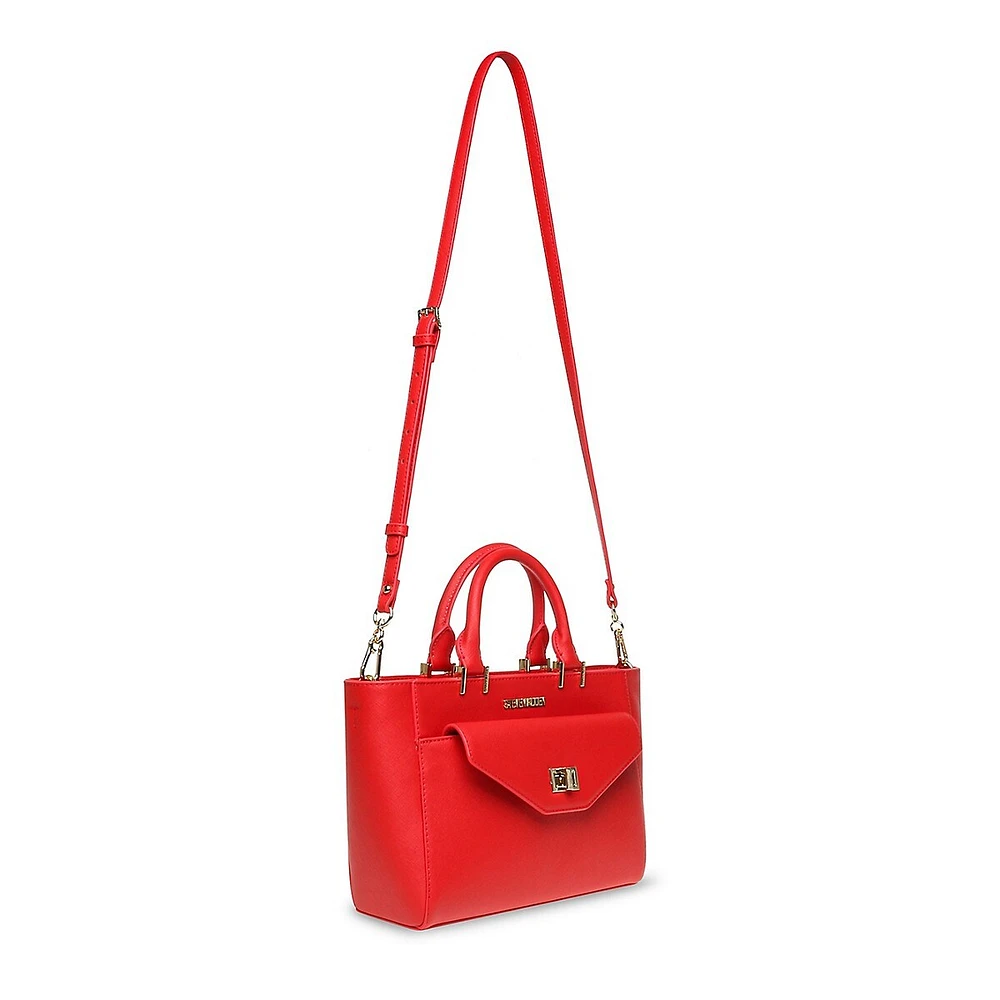 Sac à main motif hachuré de style fourre-tout