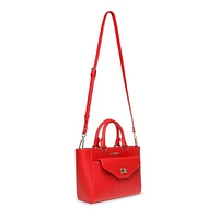 Sac à main motif hachuré de style fourre-tout