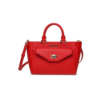 Sac à main motif hachuré de style fourre-tout