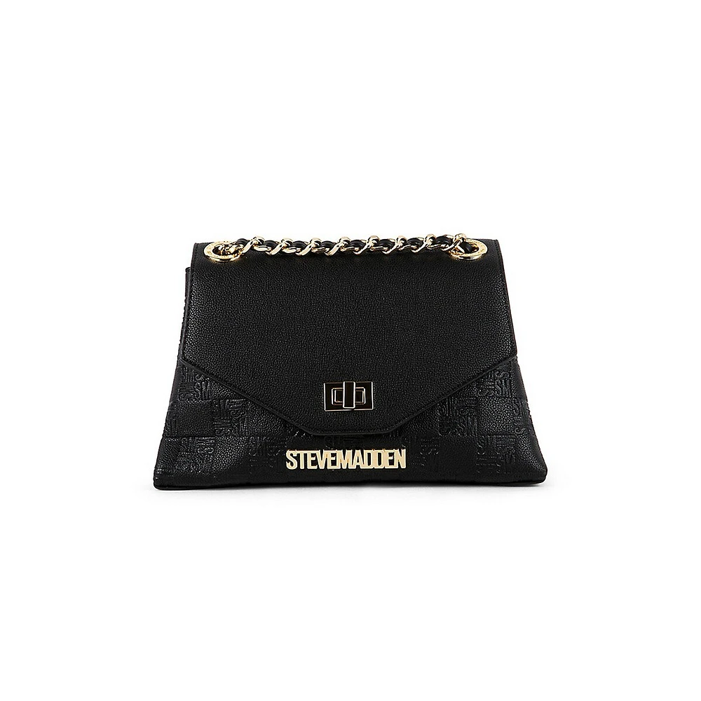 Logo-Debossed Chain Crossbody Bag