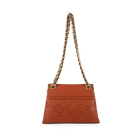 Logo-Debossed Chain Crossbody Bag
