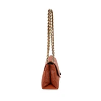 Logo-Debossed Chain Crossbody Bag