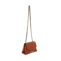 Logo-Debossed Chain Crossbody Bag