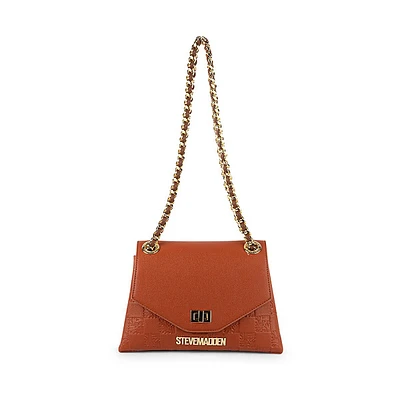 Logo-Debossed Chain Crossbody Bag