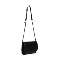 Bleading Pebbled Chain Crossbody Bag