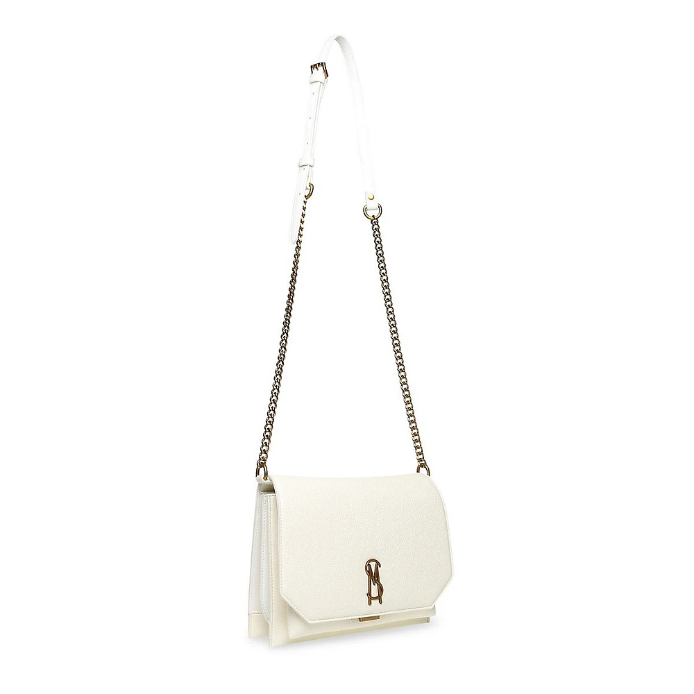 Bleading Pebbled Chain Crossbody Bag