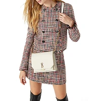 Bleading Pebbled Chain Crossbody Bag