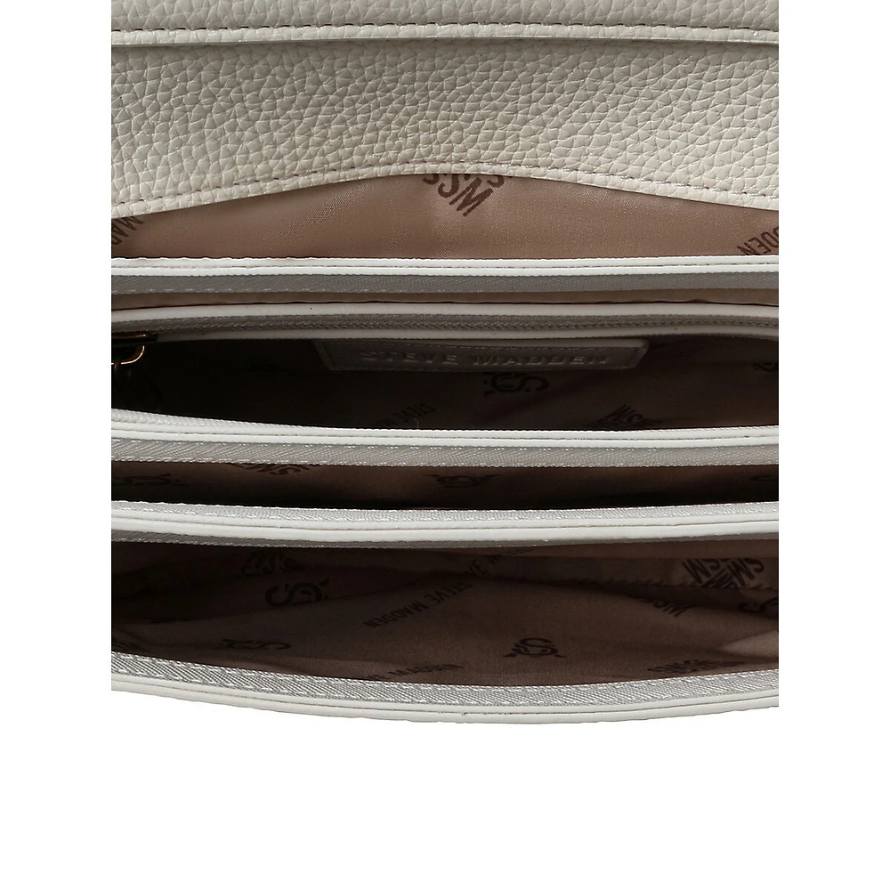 Bleading Pebbled Chain Crossbody Bag