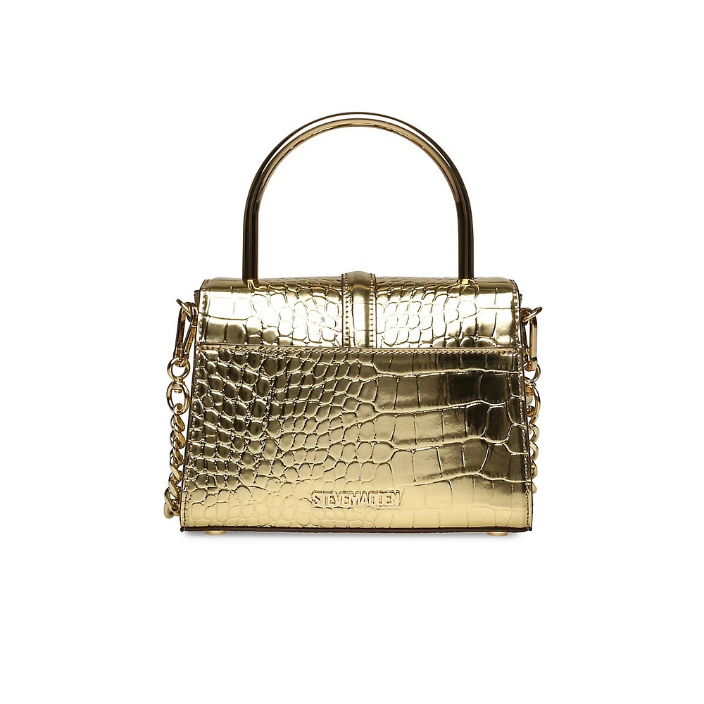 Beilish Croc-Embossed Shoulder Bag