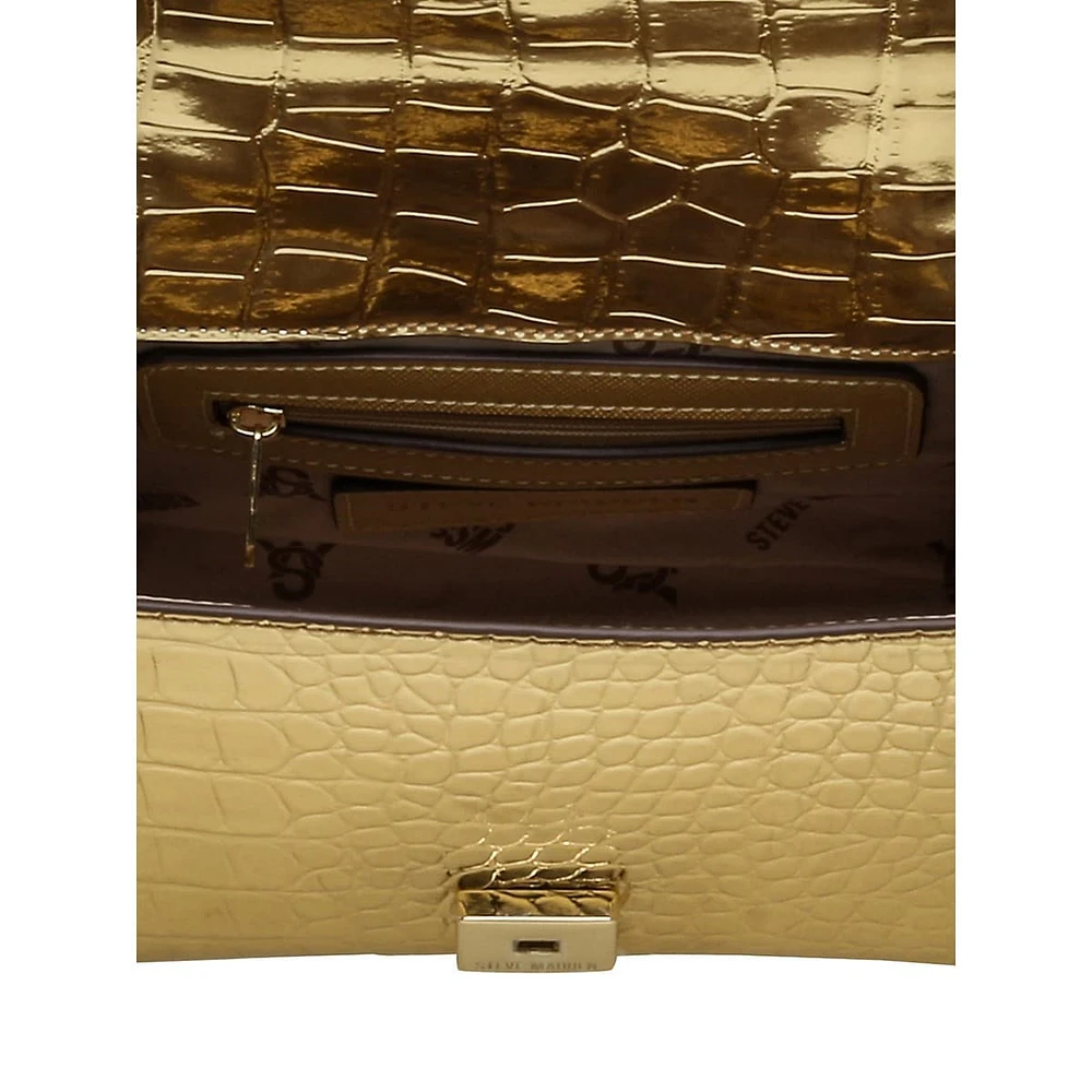 Beilish Croc-Embossed Shoulder Bag