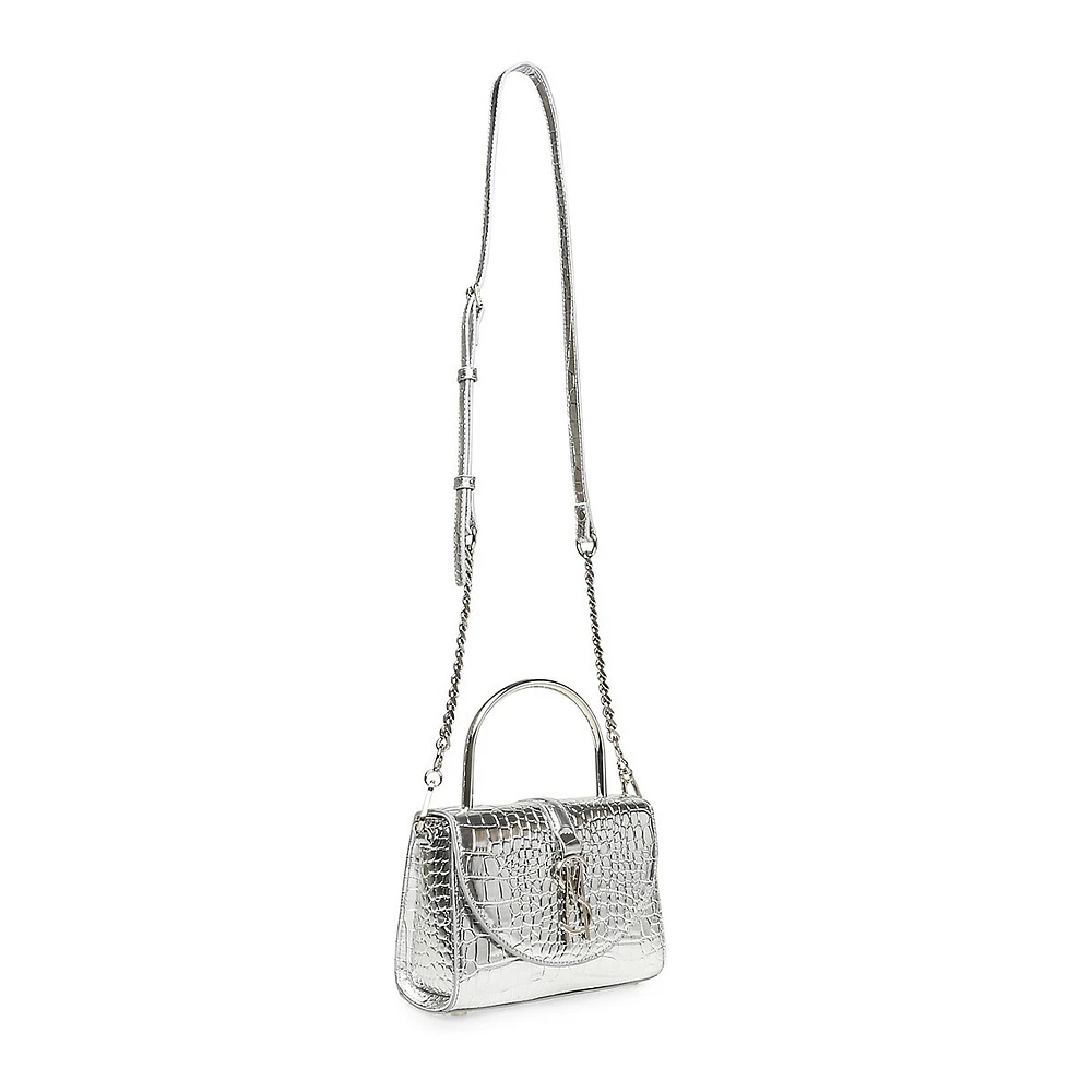 Beilish Croc-Embossed Shoulder Bag