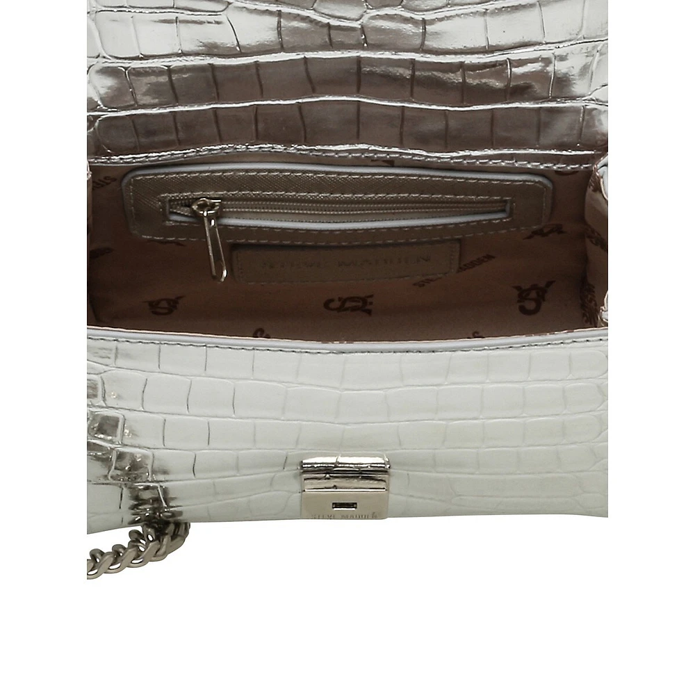 Beilish Croc-Embossed Shoulder Bag