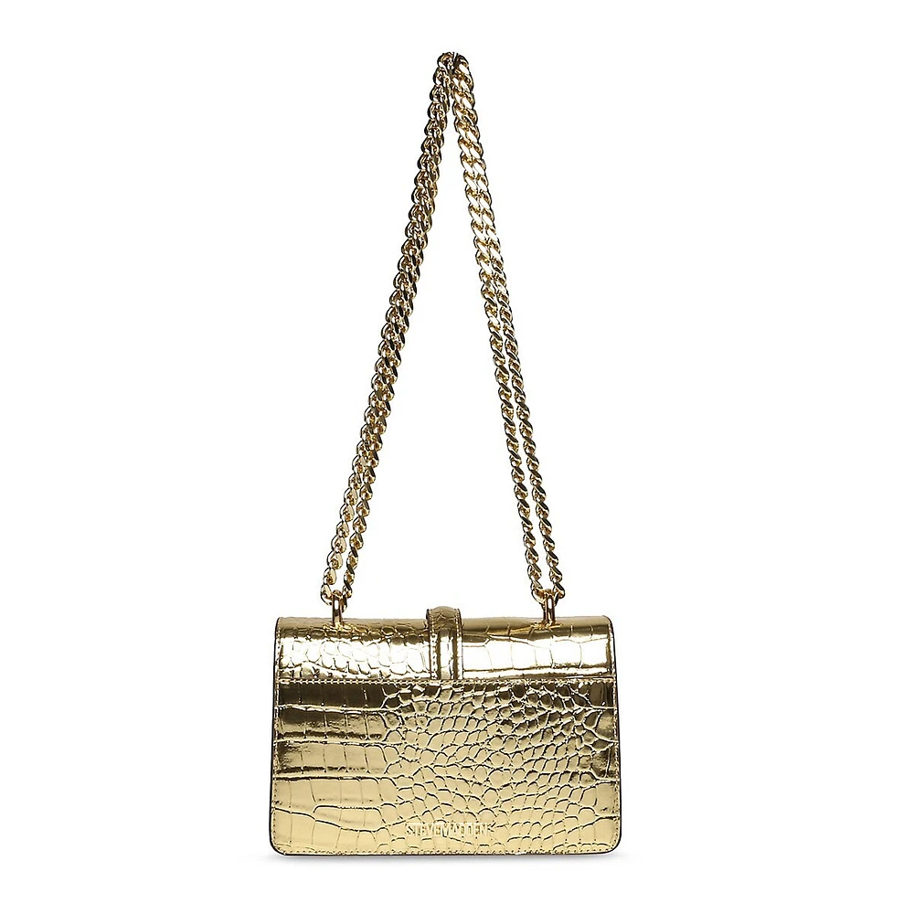 Btroya Croc-Embossed Chain Crossbody Bag