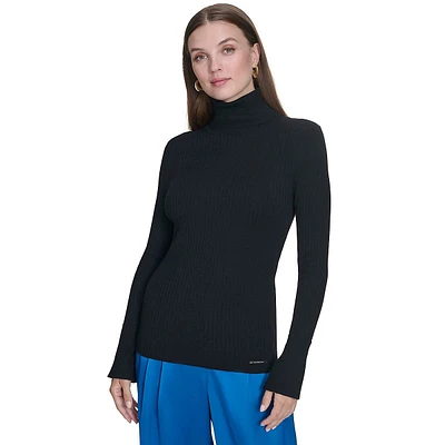 Plus H-Cuff Fitted Turtleneck Sweater