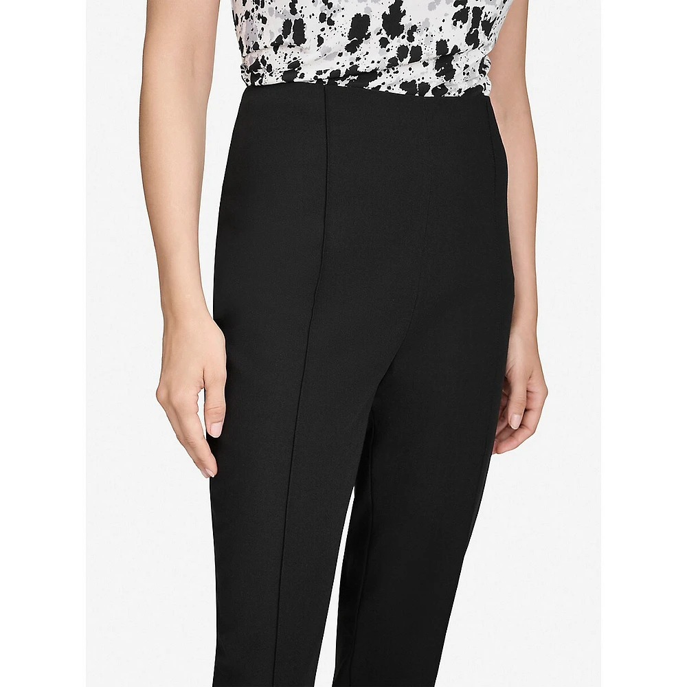 Plus Tropical Cropped Slim-Leg Pants