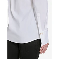 Knotted-Front Poplin Shirt