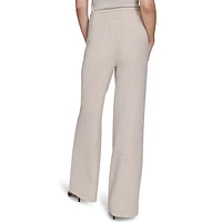 Wide-Leg Mélange Ponte Pants