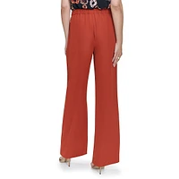 Plus Twill Wide-Leg Dress Pants