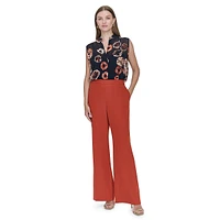 Plus Twill Wide-Leg Dress Pants