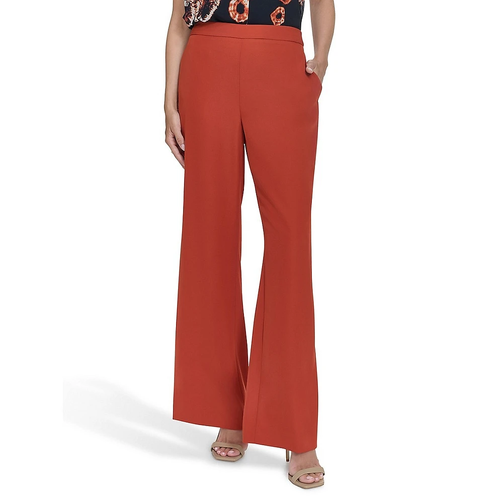 Plus Twill Wide-Leg Dress Pants