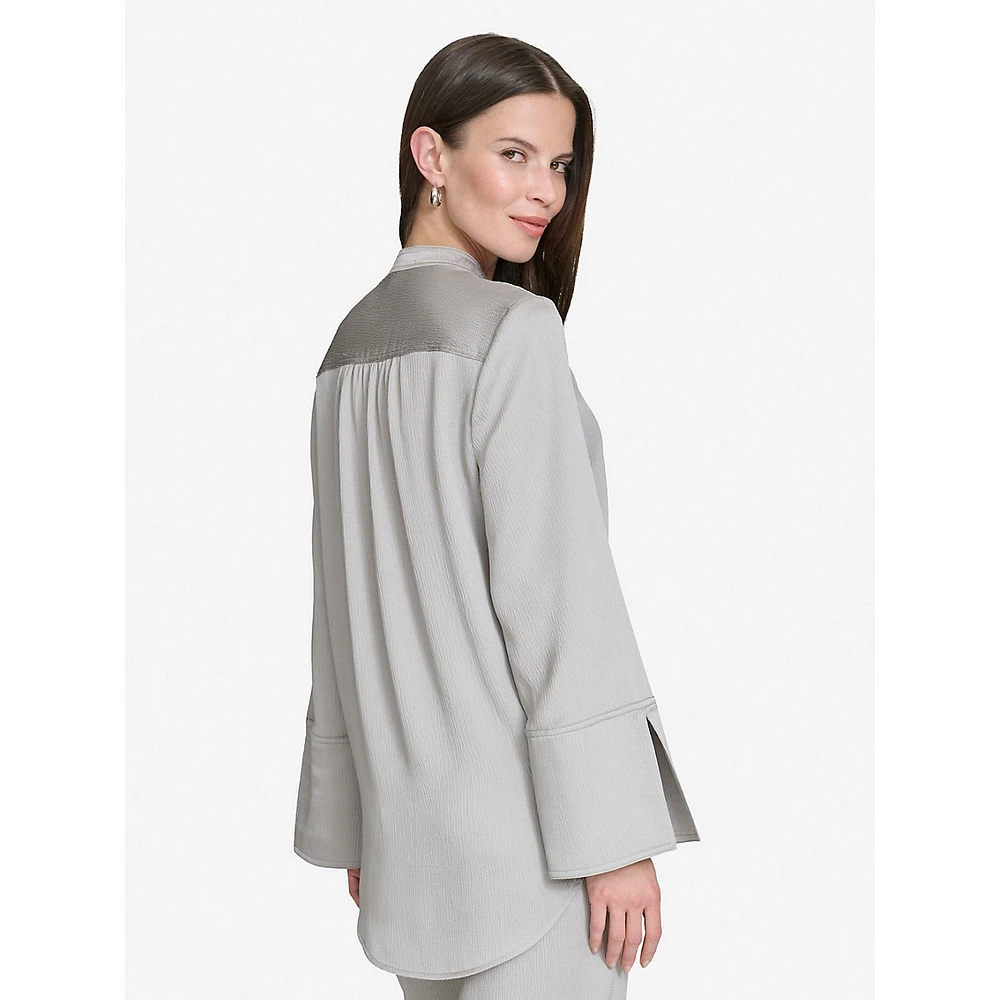 Box-Pleated Tunic Top
