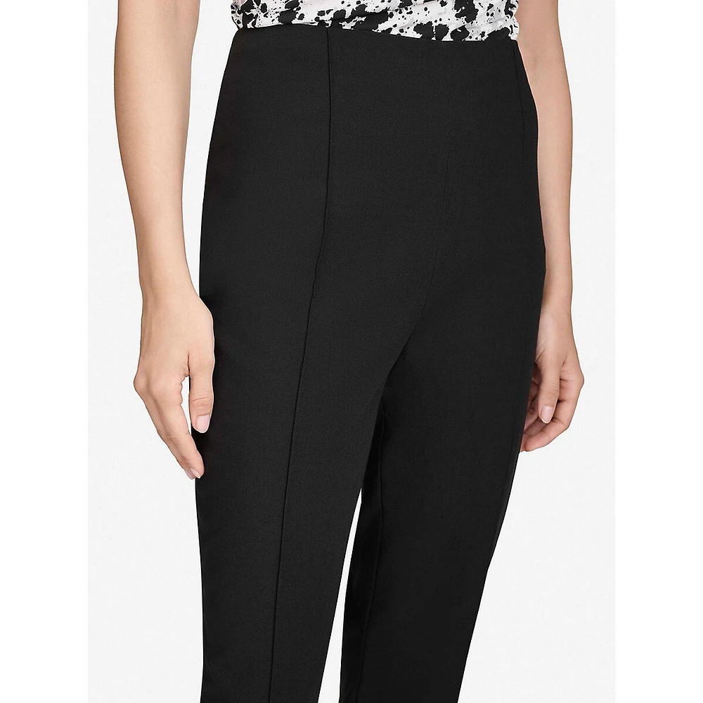 Plus Tropical Cropped Slim-Leg Pants