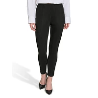 Plus Scuba Suede Skinny-Leg Pants