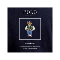 Wool-Cashmere Polo Bear Crewneck Sweater