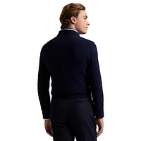 Wool-Cashmere Polo-Collar Sweater