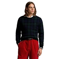 Plaid Washable Wool Sweater