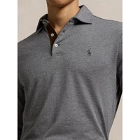 Custom-Slim Fit Herringbone Polo Shirt