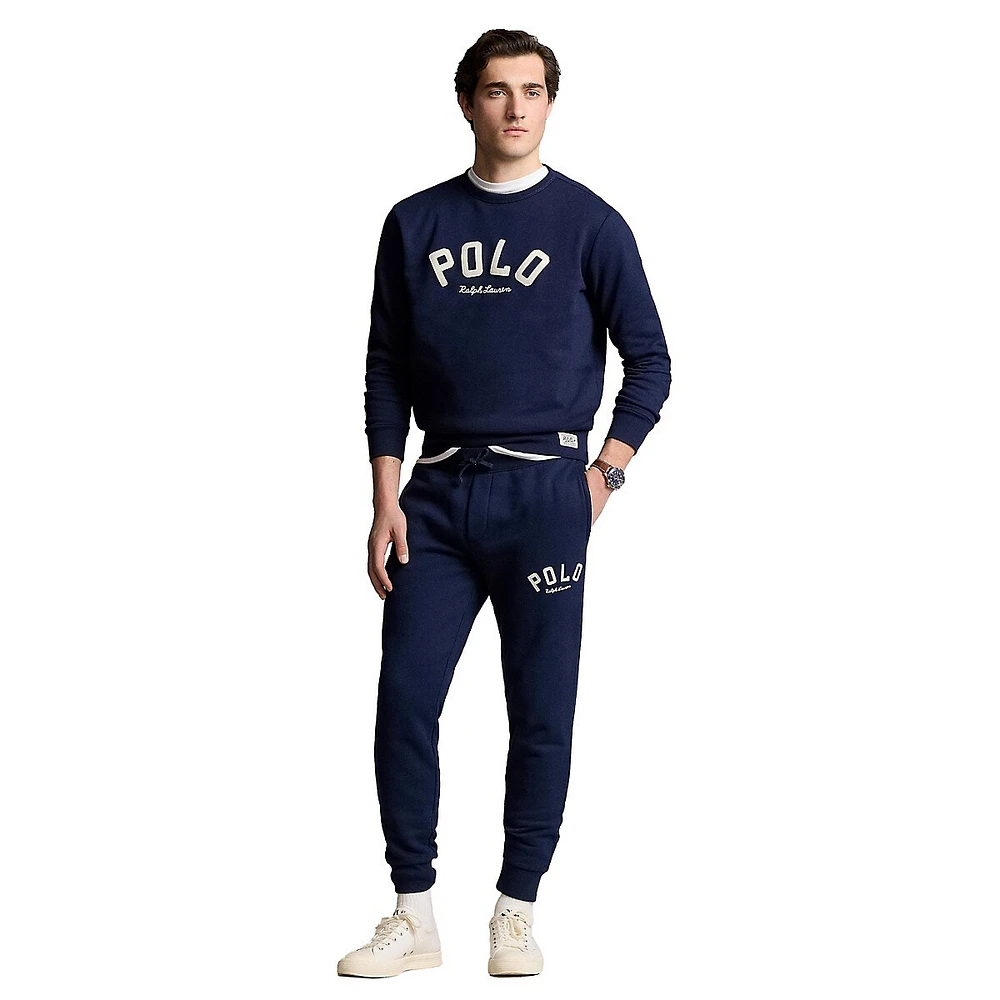 Sweat-shirt en polaire avec appliqué signature