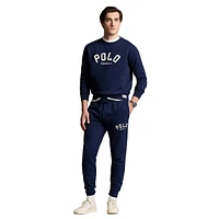 Sweat-shirt en polaire avec appliqué signature