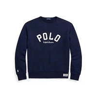 Sweat-shirt en polaire avec appliqué signature